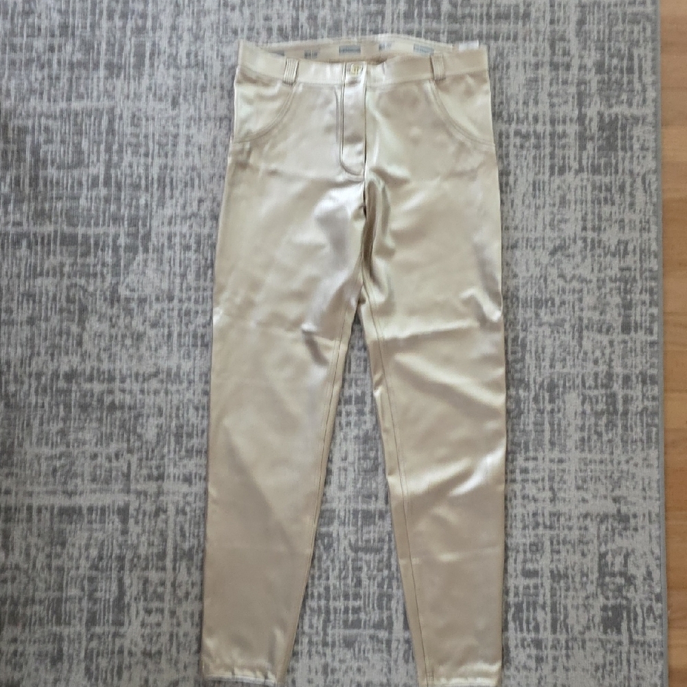 Freddy Metallic Champagne Slim Chinos